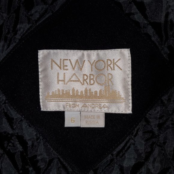 New York Harbor Black Overcoat/Raincoat - size 6 - Picture 5 of 5